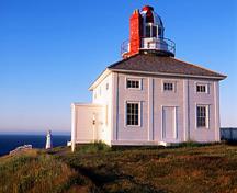 General view of Cape Spear, showing its relatively squat neoclassical proportions, 2002.; Parks Canada Agency/ Agence Parcs Canada, J.F. Bergeron, 2002.