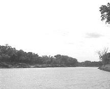 Vue de la rivière Rouge du fort Dufferin.; Parks Canada Agency / Agence Parcs Canada.