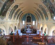 church interior from the loft; Government of Saskatchewan, Michael Thome, 2004.