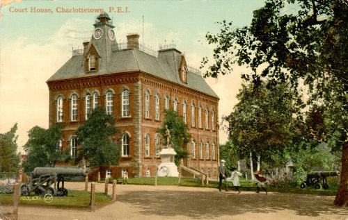 Post Card showing Law Courts in Queen's Square