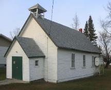 Front and side facades of the Church; Government of Saskatchewan, Michael Thome, 2005.