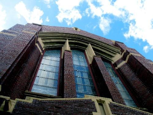Central windows on the front façade