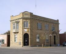 View of front and side elevations from NE, 2003.; Government of Saskatchewan, Jennifer Bisson, 2003.