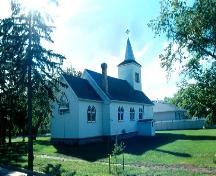 View from east of rear and side elevations, 2002.; Government of Saskatchewan, Frank Korvemaker, 2002.