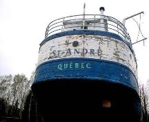 Détail du bateau Le Saint-André; Ministère de la Culture et des Communications, Jean-François Rodrigue, 2004
