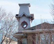 The tower that adorns the Albert House is a distinctive important element.; Town of Edmunston