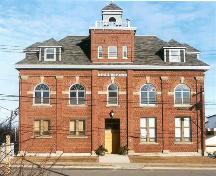 Main elevation, Old Glace Bay Town Hall, Glace Bay, NS, 2006.; Heritage Division, NS Dept. of Tourism, Culture and Heritage, 2006.