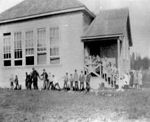 Early exterior view of Clayburn School, ca. 1910; MSA Museum Society, #P8210_1910