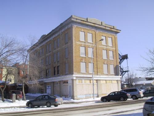 West and north facades