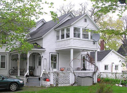 Rear elevation showing sun room