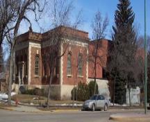 Front and side elevation featuring the brick and stone facade, 2005.; Candice Lee, 2005.
