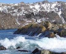 View of front facade, Landfall.  Photo taken from Brigus Harbour, 2006.; Vicky Taylor-Hood 2006