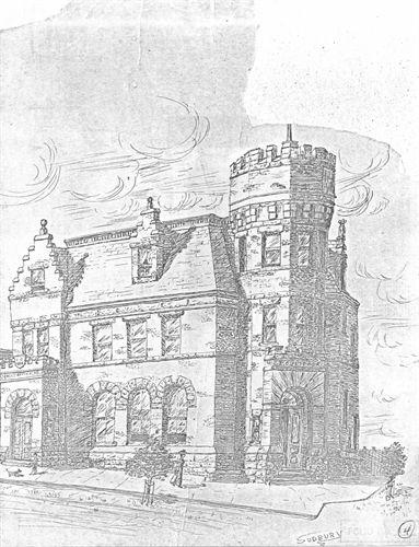 Historic sketch Sydney Mines Post Office, ca 1904