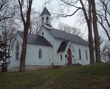 front elevation, St. John's Anglican Church, Wolfville, NS, 2006; Heritage Division, NS Dept. of Tourism, Culture and Heritage, 2006