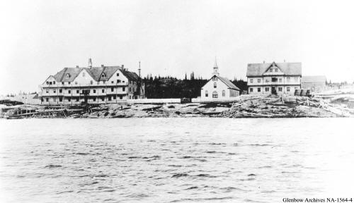 View looking north from the lake