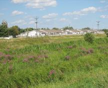 Darois-Breau Founders' Site - view of the marsh with residences in the background; City of Dieppe