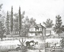 Engraving of Belmont Farm; Meacham's Illustrated Historical Atlas of PEI, 1880