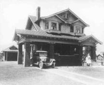 Historic exterior view of Riordan House, no date; Penticton Museum