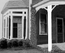 Sylvain Gaudet House - Image reproduced from old photos illustrating the exterior finish of the house, typical of of the construction work of Sylvain Gaudet.; Thérèse Melanson/Gérard LeBlanc