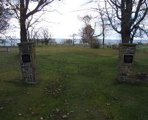 Fox Hill Cemetery main entrance, Church Street, Port Williams, NS, 2006.; Heritage Division, NS Dept. of Tourism, Culture and Heritage, 2006.