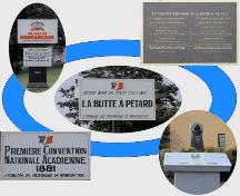 Butte à Pétard - Montage illustrating some of the elements of Butte à Pétard today; Memramcook Valley Historical Society