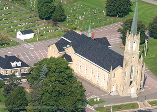 Saint-Thomas de Memramcook Church - aerial view
