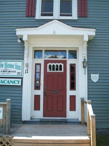 Central Door with Transom Windows