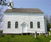South elevation and cemetery, Saint Edward's Anglican Church, Clementsport, Nova Scotia, 2005.

; Heritage Division, NS Dept. of Tourism, Culture and Heritage, 2005.