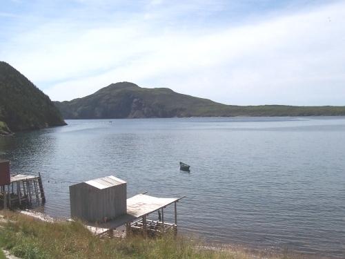 View of Cape Chapeau Rouge, St. Lawrence, NL.