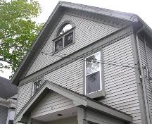 Lorenzo Spencer House, front gable detail, 2004; Heritage Division, N.S. Dept. of Tourism, Culture and Heritage, 2004