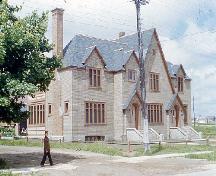 This photo shows the original roof and stone facing of the house.; Town of Tracadie-Sheila
