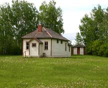 View from the southeast of the Marconi School, south of Riding Mountain National Park, 2005; Historic Resources Branch, Manitoba Culture, Heritage & Tourism 2005