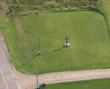 Aerial view of the Cross looking east; Memramcook Valley Historical Society