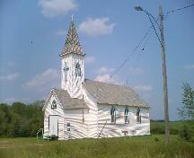 Front elevation of the Swedish Evangelical Church featuring the steeple, 2006.; Dwayne Yasinowski, 2006