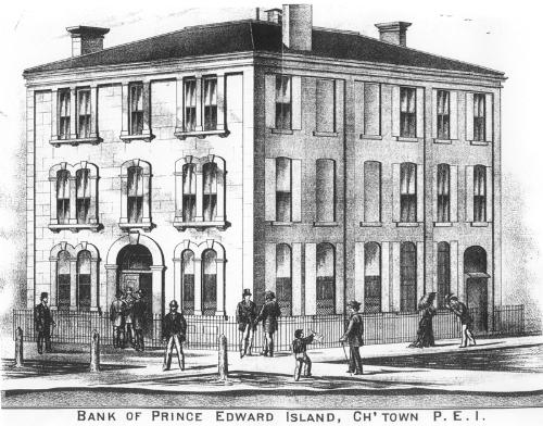 Engraving of Bank of PEI