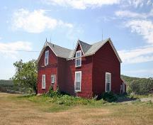 Façades principales - du nord-est de la Maison Lea, région de Manitou, 2006; Historic Resources Branch, Manitoba Culture, Heritage and Tourism, 2006