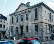 General view of the Former Montréal Custom House, showing the façade, 1997.; Parks Canada Agency/Agence Parcs Canada, N. Clerk, 1997.