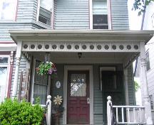 McMullen-Snook House, front porch detail, 2004; Heritage Division, NS Dept. of Tourism, Culture and Heritage, 2004