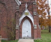 Front entrance, Rothsay Masonic Temple, Bridgetown, Nova Scotia, 2006.; Heritage Division, NS Dept. of Tourism, Culture and Heritage, 2006.
