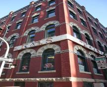 Wall detail of the Stovel Block, Winnipeg, 2006; Historic Resources Branch, Manitoba Culture, Heritage and Tourism 2006
