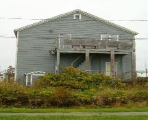 Rear elevation, Navy League Building, Louisbourg, Nova Scotia, 2004.
; Heritage Division, NS Dept. of Tourism, Culture and Heritage, 2004.