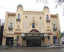 Primary elevation, from the north, of the Uptown Theatre, Winnipeg, 2006; Historic Resources Branch, Manitoba Culture, Heritage and Tourism 2006