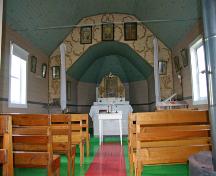 Interior view of the Ruthenian Greek Catholic Church of the Ascension, Rogers area, 2006; Historic Resources Branch, Manitoba Culture, Heritage and Tourism, 2006