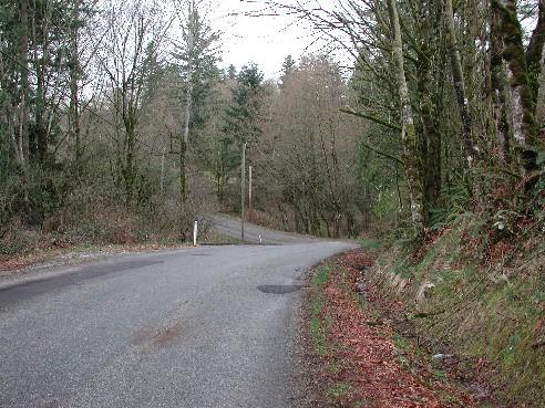 View looking west on Telegraph Trail.