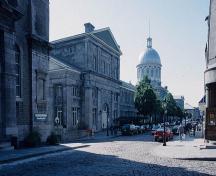 General view of the Bonsecours Market, showing the market on the left.; Parks Canada Agency/ Agence Parcs Canada