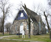 View from the northeast of the Griswold United Church, Griswold, 2005; Historic Resources Branch, Manitoba Culture, Heritage and Tourism 2005