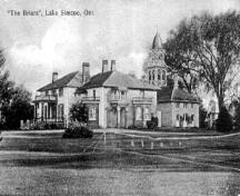 Historic view of the manor house and the grounds from the northeast – c. 1920; briarsgolf.com, 2005