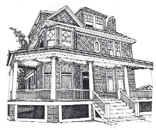 Sketch, Frederick Allworth House