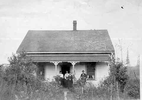 Historic Exterior Elevation with family, c. 1894