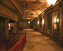 Interior view of the mezzanine of the Metropolitan Theatre, Winnipeg, 2006; Historic Resources Branch, Manitoba Culture, Heritage and Tourism, 2006
